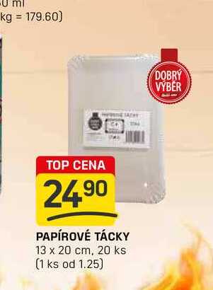 PAPÍROVÉ TÁCKY 13 x 20 cm, 20 ks