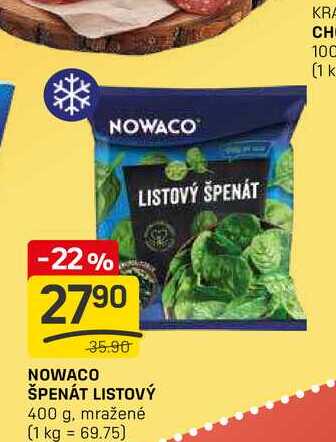 NOWACO ŠPENÁT LISTOVÝ 400 g
