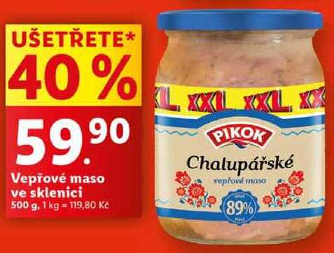Vepřové maso ve sklenici, 500 g 