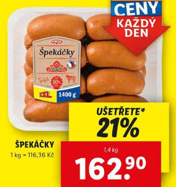 ŠPEKÁČKY, 1,4 kg