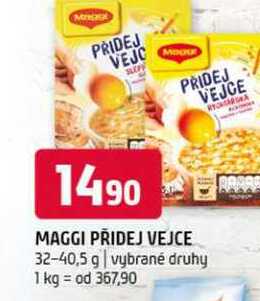 Maggi polévka Přidej vejce, vybrané druhy 32-40,5g
