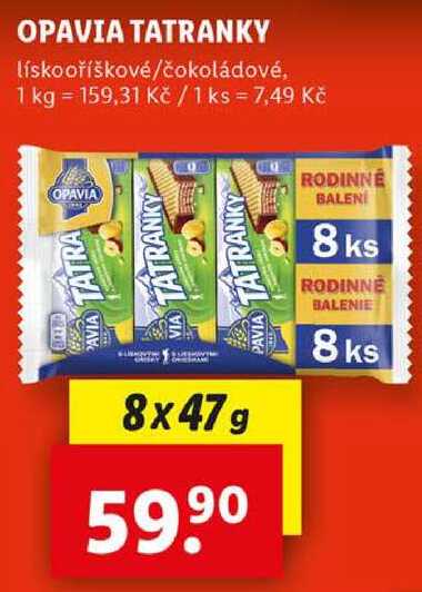 OPAVIA TATRANKY, 8x 47 g