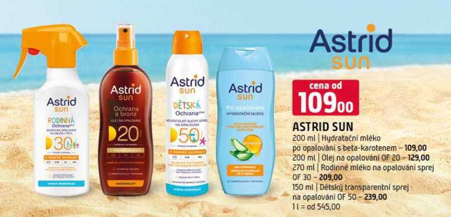 Astrid Sun vybrané druhy