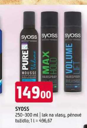 Syoss 250-300 ml lak na vlasy, pěnové tužidlo