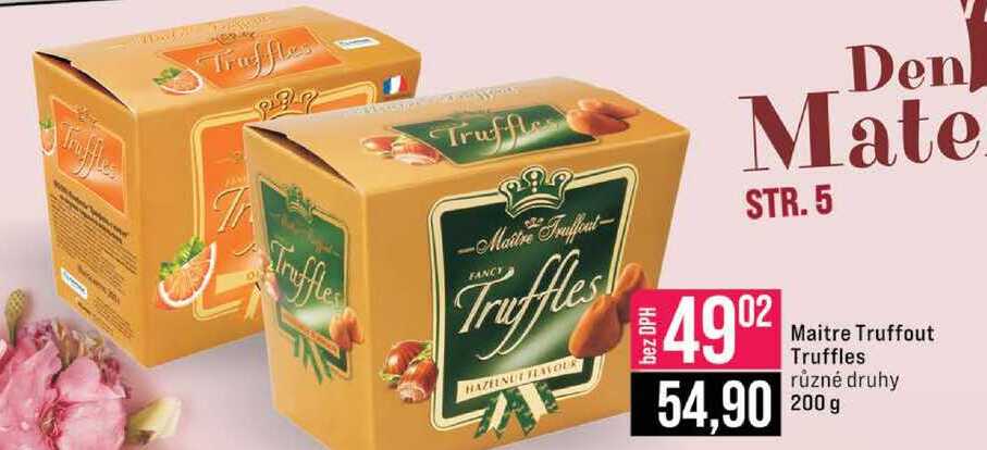 Maitre Truffout Truffles různé druhy 200g 