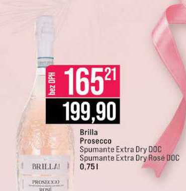 Brilla Prosecco Spumante Extra Dry DOC Spumante Extra Dry Rose DOC 0,75l 