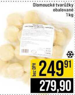 Olomoucké tvarůžky obalované 1kg 