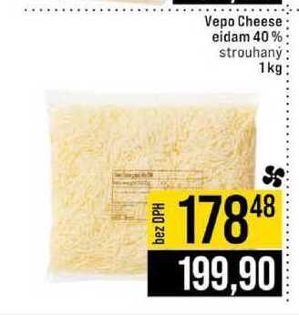 Vepo Cheese eidam 40% strouhaný 1kg 