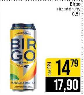 Birgo různé druhy 0,5l 