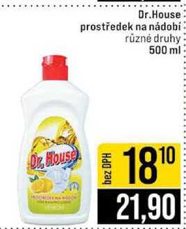 Dr.House! prostředek na nádobí různé druhy 500 ml 