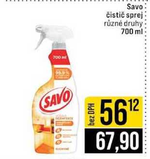 Savo čistič sprej různé druhy 700 ml