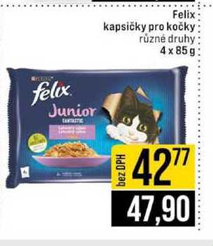 Felix kapsičky pro kočky různé druhy 4x85g