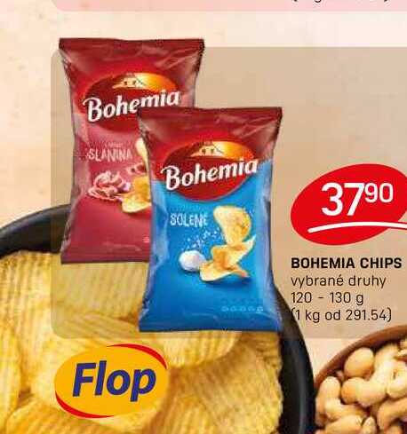 BOHEMIA CHIPS vybrané druhy 120 - 130 g