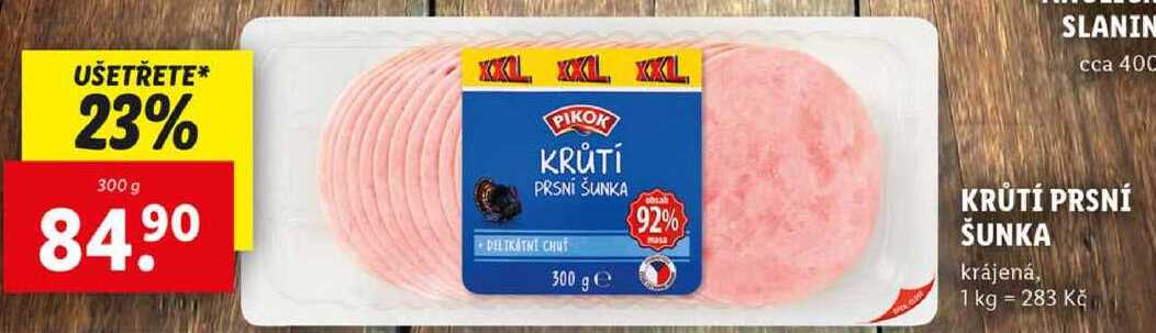 KRŮTÍ PRSNÍ ŠUNKA, 300 g