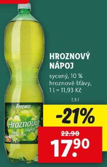 HROZNOVÝ NÁPOJ, 1,5 l
