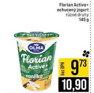 Florian Active+ ochucený jogurt různé druhy 145 g