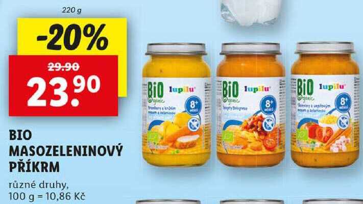 BIO MASOZELENINOVÝ PŘÍKRM, 220 g