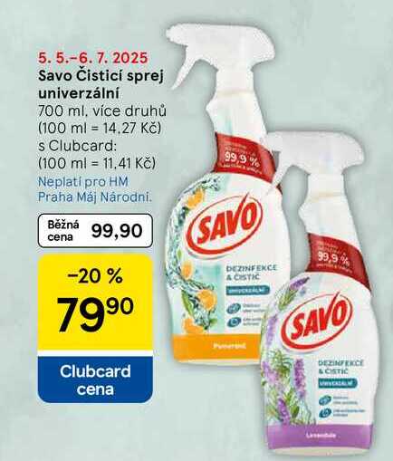Savo Čisticí sprej univerzální, 700 ml, více druhů  
