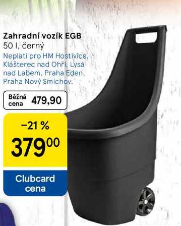 Zahradní vozík EGB, 50 l, černý 