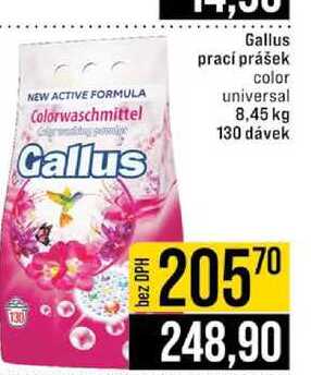 Gallus prací prášek color universal 8,45 kg 130 dávek 