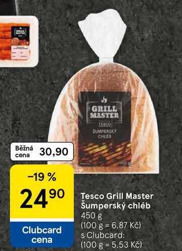 Tesco Grill Master Šumperský chléb, 450 g 