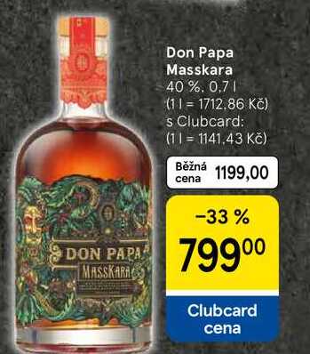 Don Papa Masskara 40%, 0,7 l