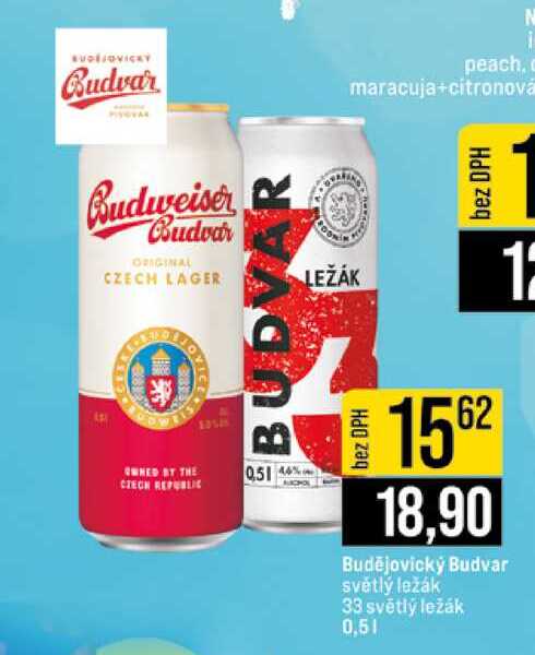 Budějovický Budvar světlý ležák 33 světlý ležák 0,5l