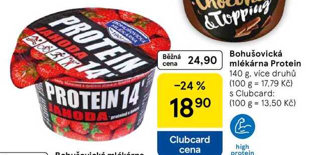 Bohušovická mlékárna Protein, 140 g, více druhů 