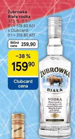 Żubrówka Biała vodka 37.5 %, 0.5 l