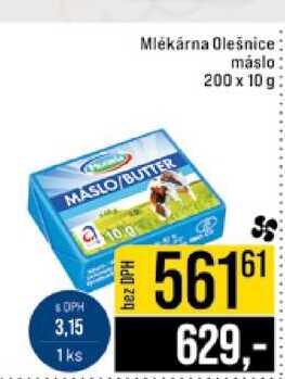Mlékárna Olešnice máslo 200 x 10 g