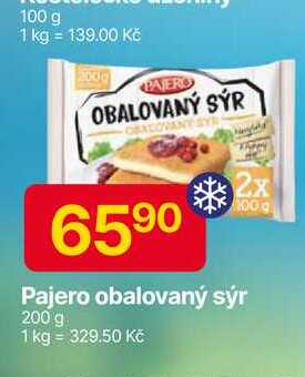 Pajero Obalovaný sýr zmrazený 200g