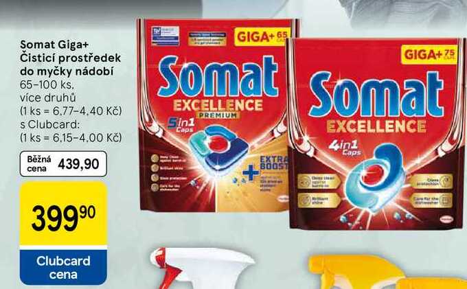 Somat Giga+ Čisticí prostředek do myčky nádobí, 65-100 ks 