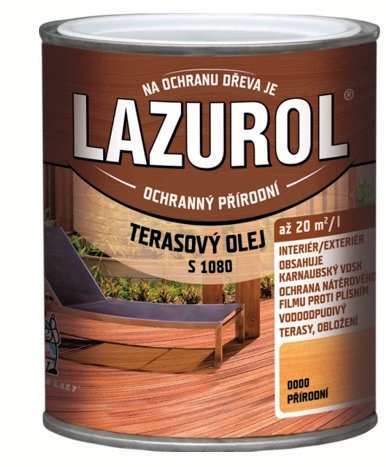 LAZUROL olej terasový S1080, 0,75 l,