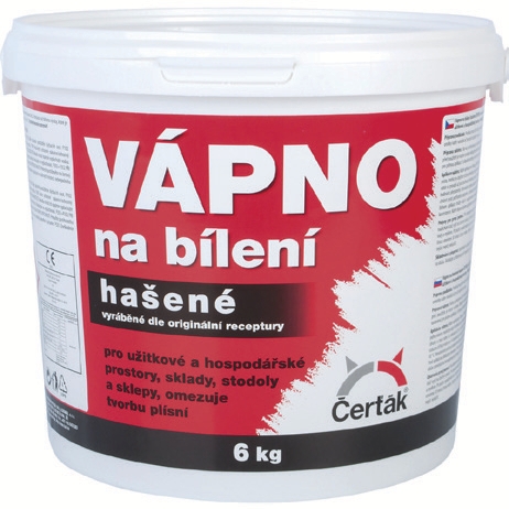 VÁPNO na bílení hašené Čerťák, 6 kg