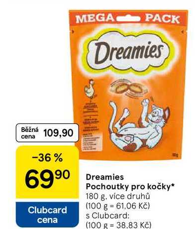 Dreamies Pochoutky pro kočky, 180 g