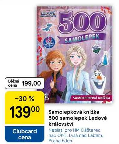 Samolepková knížka 500 samolepek Ledové království  