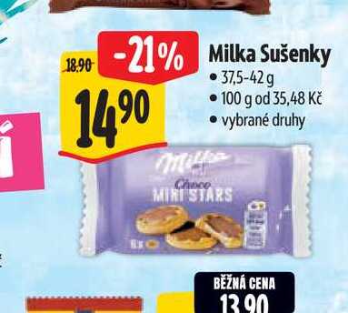   Milka Sušenky   37,5-42 g  