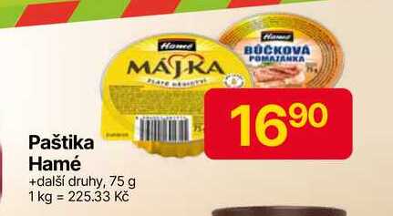 Hamé Paštika 75g, vybrané druhy