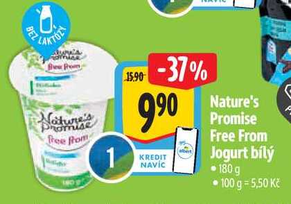  Nature's Promise Free From Jogurt bílý  180 g 