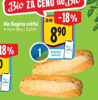   Bio Bageta světlá  74 g 