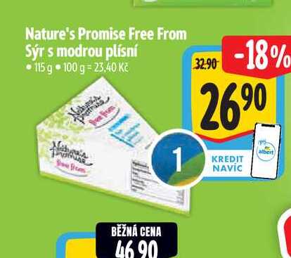 Nature's Promise Free From Sýr s modrou plísní 115 g 