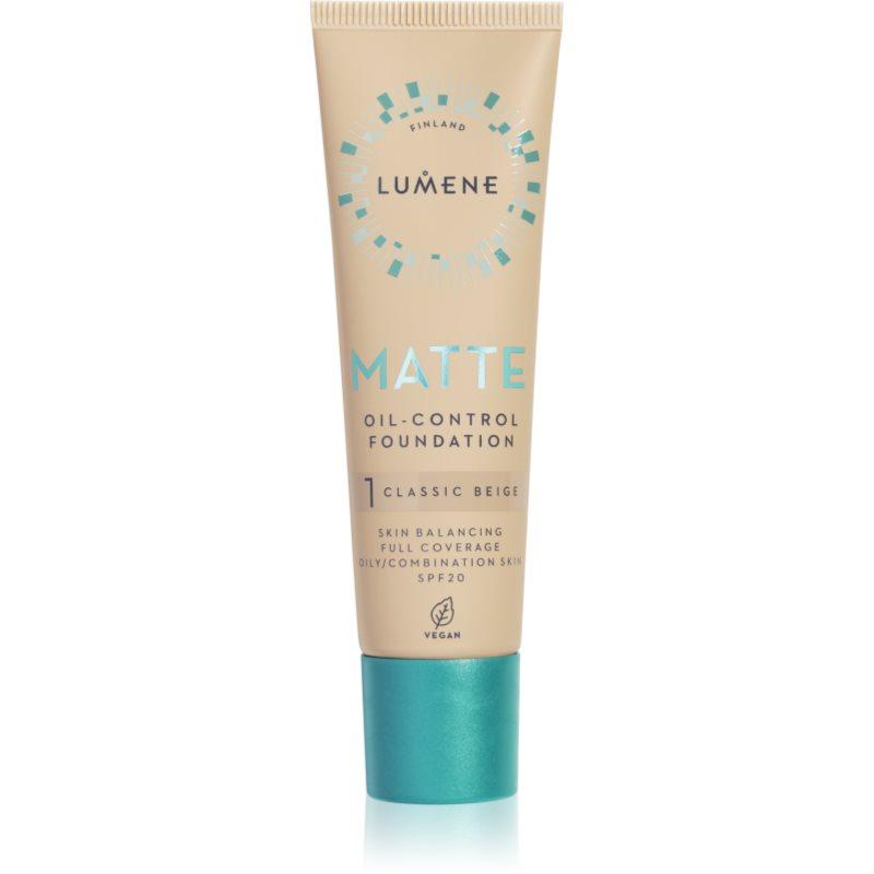 Lumene Matte Oil-Control matující make-up SPF 20 odstín 1 Classic Beige 30 ml