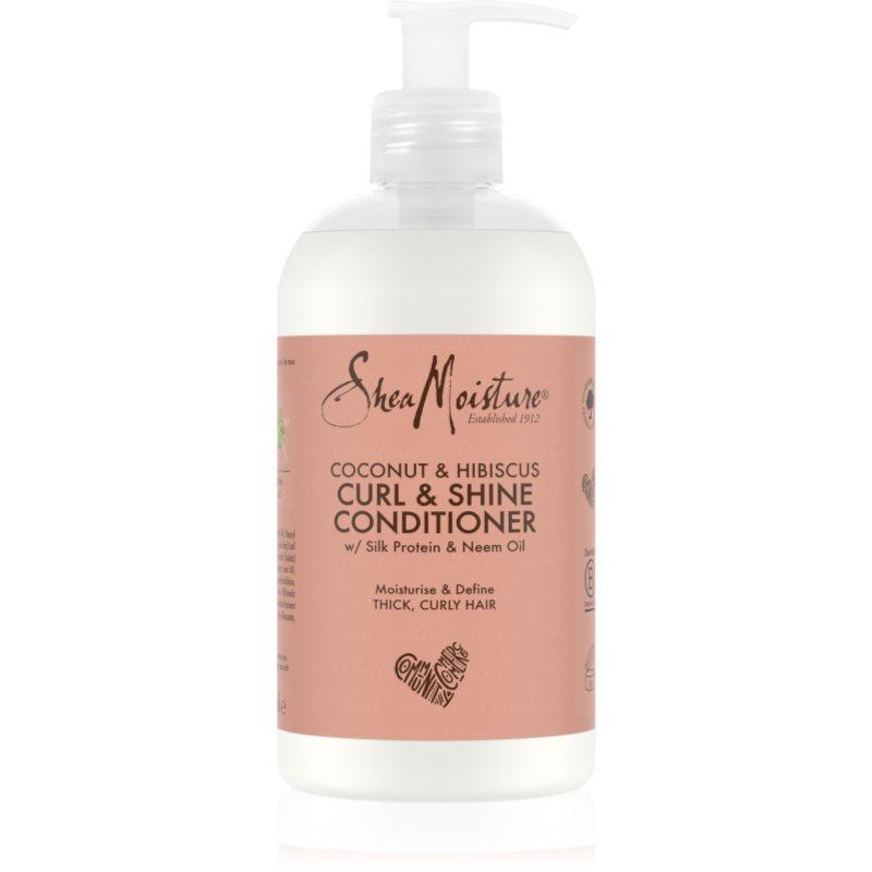 Shea Moisture Coconut & Hibiscus Curl & Shine kondicionér pro vlnité a kudrnaté vlasy 384 ml