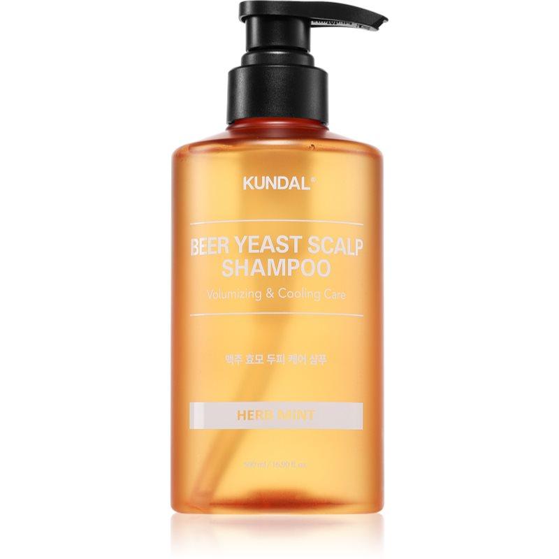 KUNDAL Beer Yeast Hair Loss Relief Shampoo stimulující a osvěžující šampon proti vypadávání vlasů s vůní Herb Mint 500 ml
