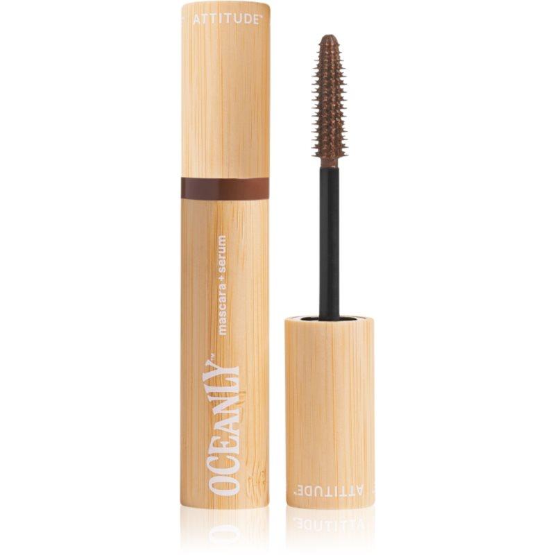 Attitude Oceanly Plastic Free Makeup řasenka se sérem s vyživujícím účinkem odstín Brown 7 g