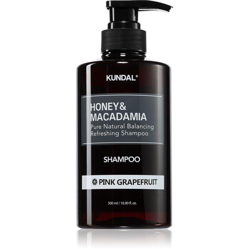 KUNDAL Honey & Macadamia Pink Grapefruit přírodní šampon pro suché a poškozené vlasy 500 ml