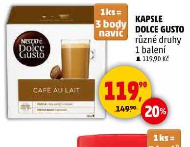 KAPSLE DOLCE GUSTO různé druhy, 1 balení 