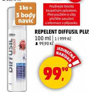 REPELENT DIFFUSIL PLUS, 100 ml  