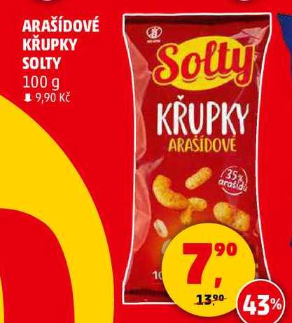 ARAŠÍDOVÉ KŘUPKY SOLTY, 100 g 