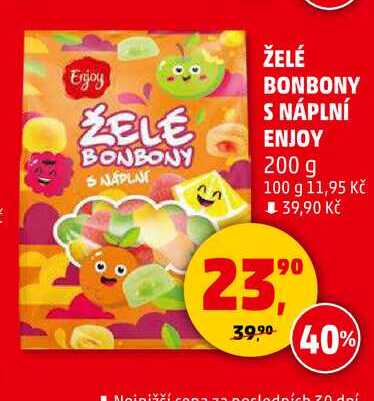 ŽELÉ BONBONY S NÁPLNÍ ENJOY, 200 g 